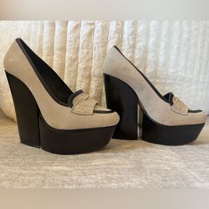 Alice + Olivia Suede Platform Heels – Size 37.5 (US 7–7.5)